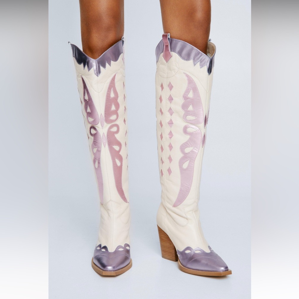 Metallic western boots